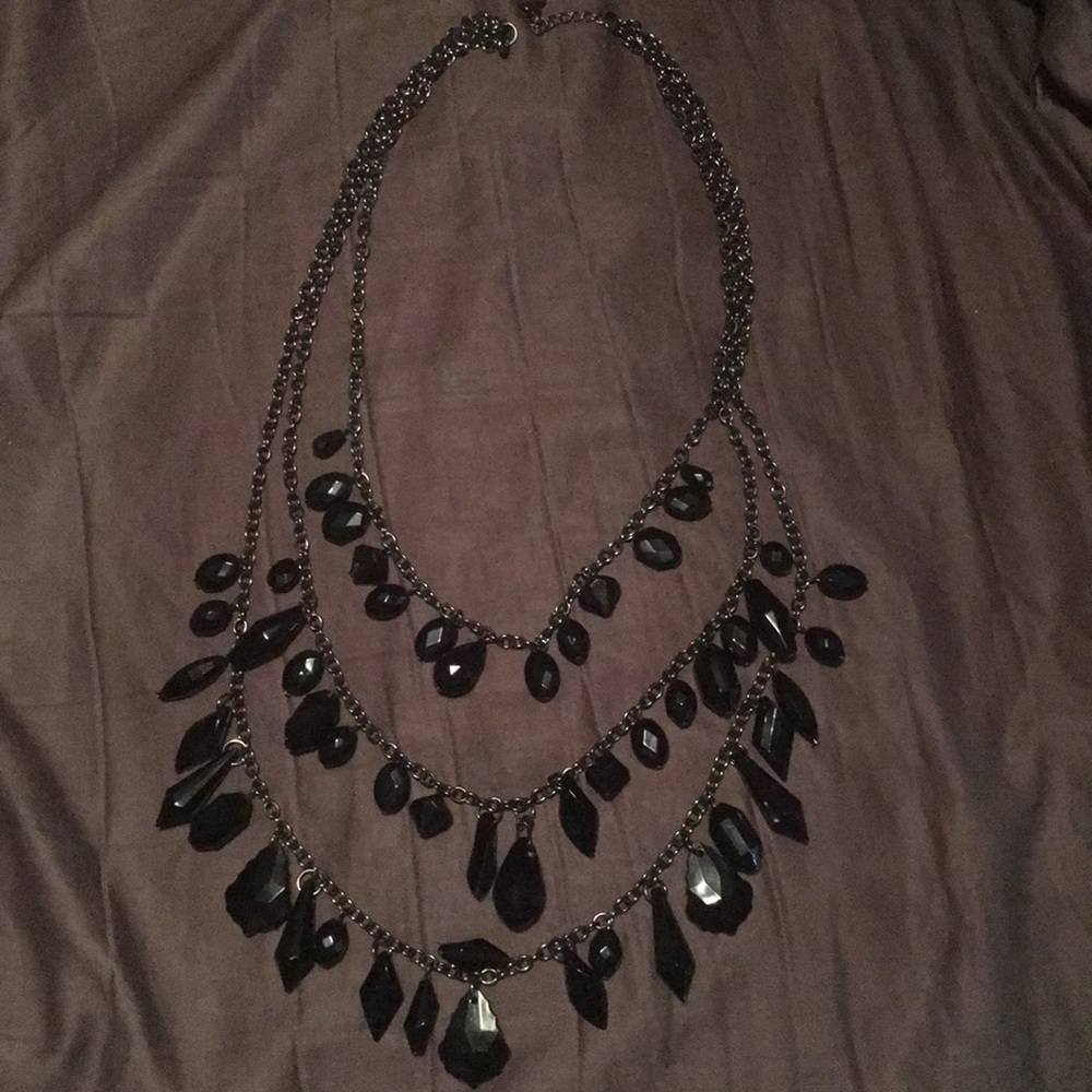 Black 3 Tier Necklace